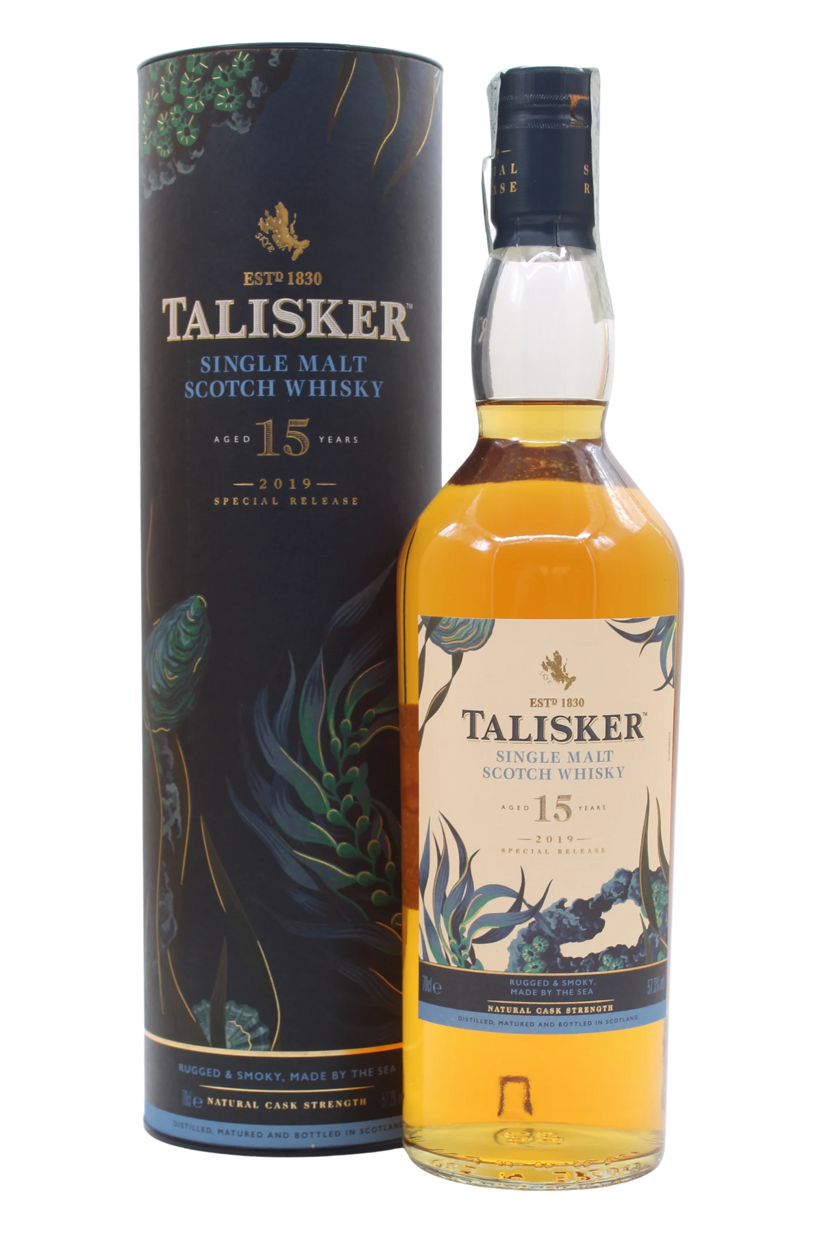 Bottiglia di Talisker 15 anni Special Release 2019 con tubo