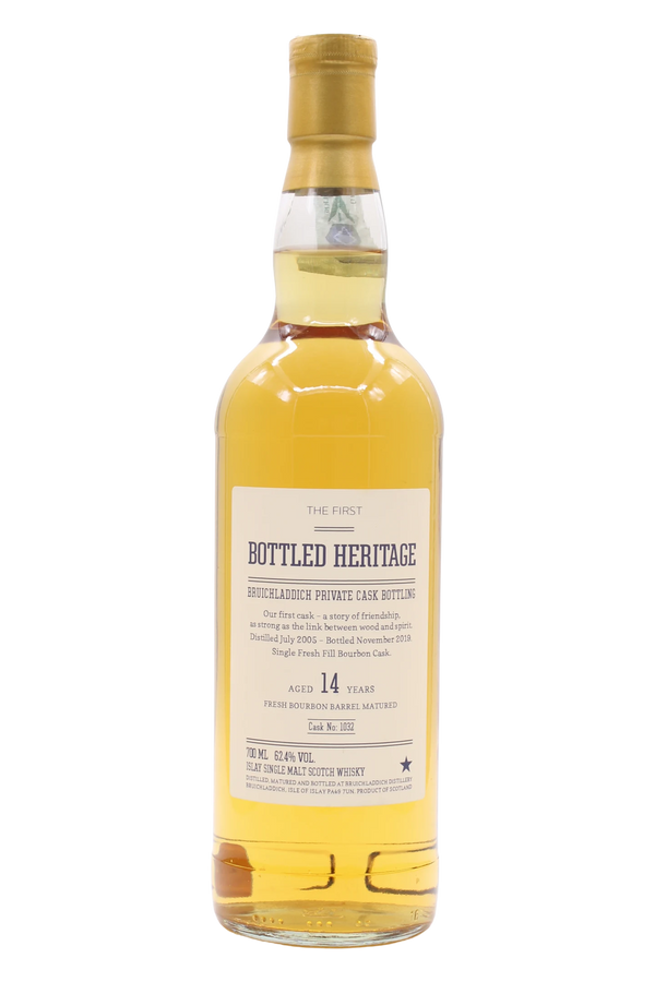 Bruichladdich 14 Year Old 2005 Private Cask The First Bottled Heritage