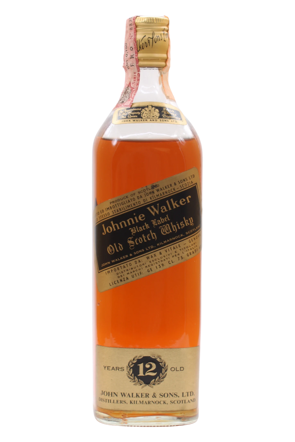 Johnnie Walker Black Label 12 Year Old Wax & Vitale Import