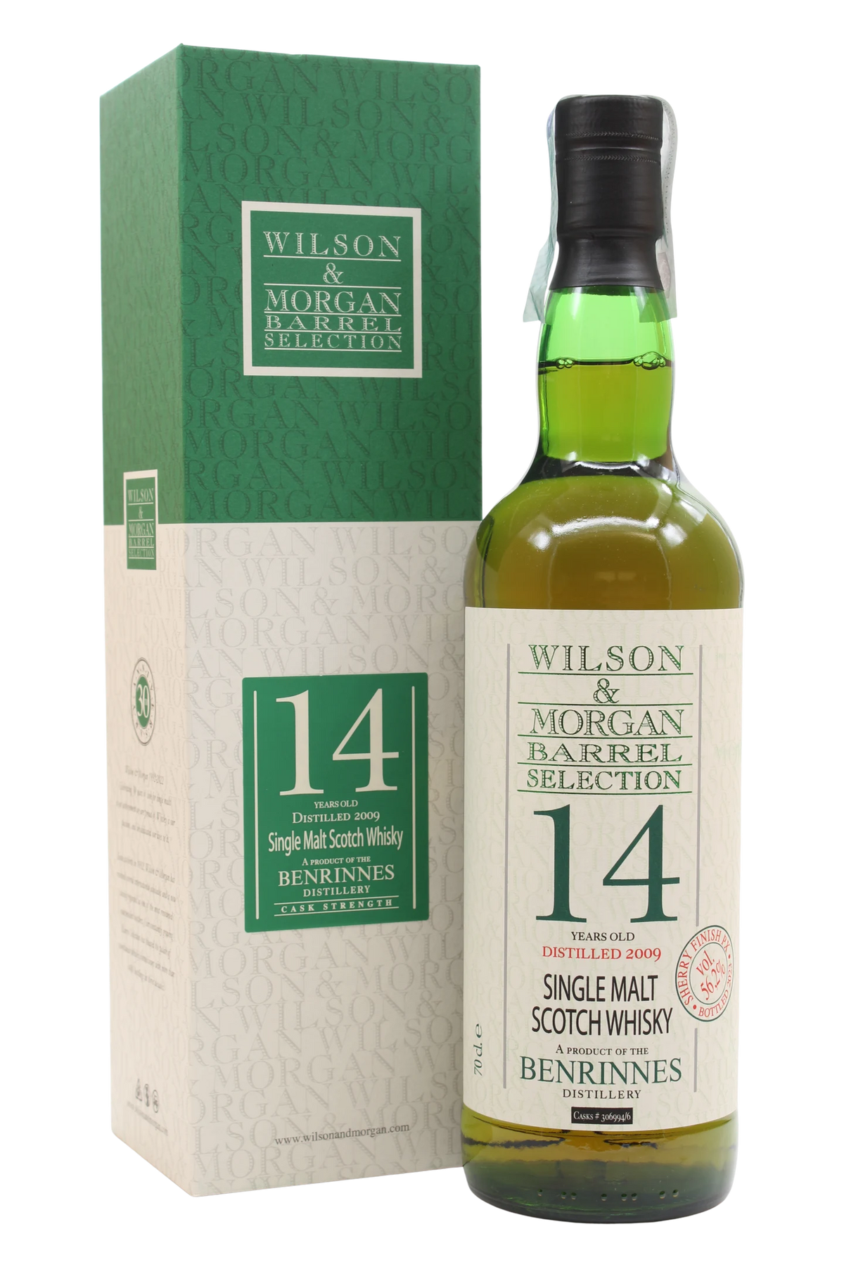 Bottle of Benrinnes 14 Year Old 2009 Wilson & Morgan 1st Fill PX Finish with box