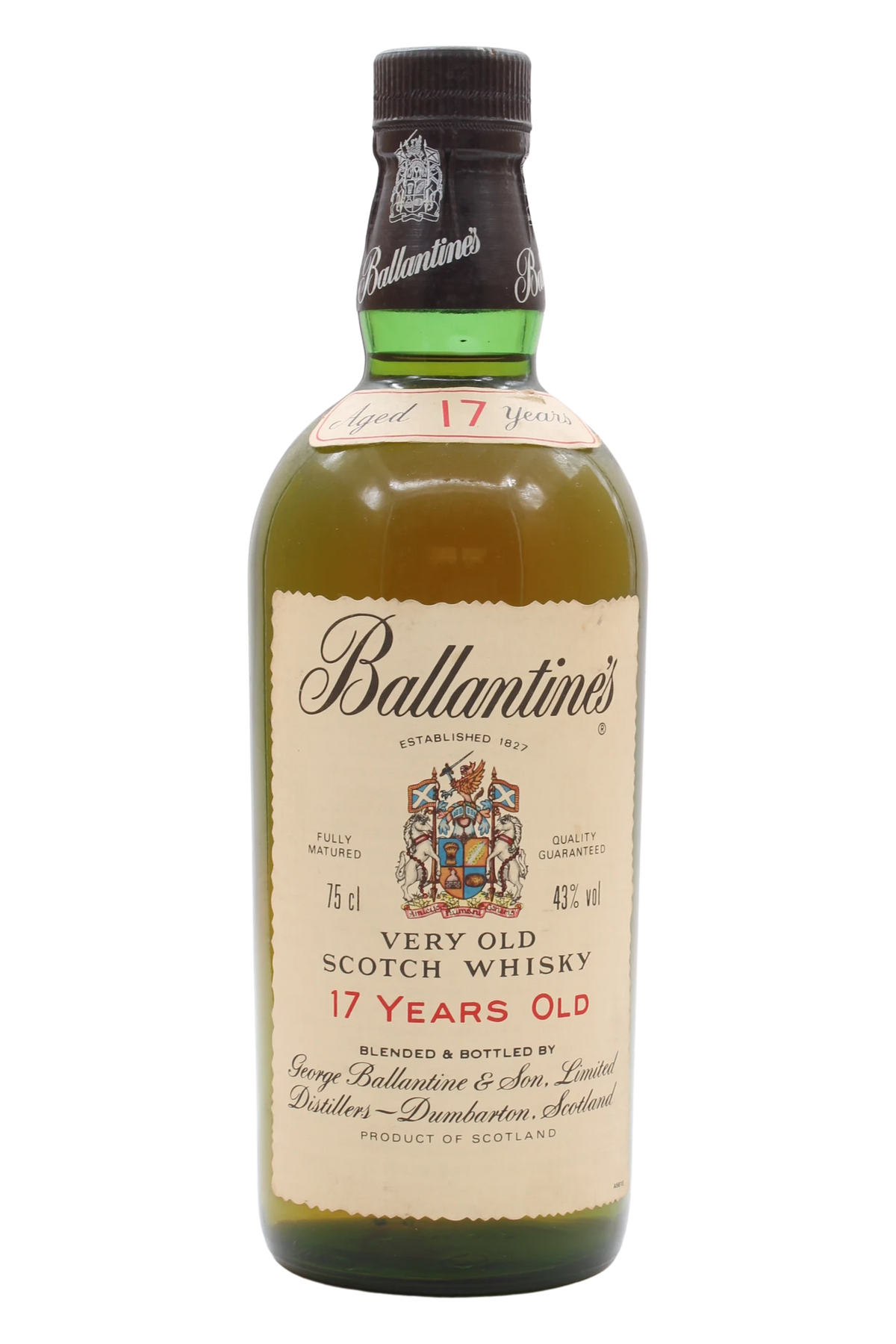 Bottiglia di Ballantine's 17 anni Very Old Scotch Whisky di George Ballantine & Son