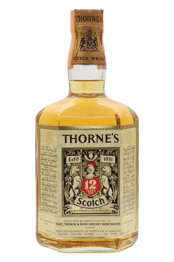 Thorne's 12 Year Old Blended Scotch Whisky Robt. Thorne & Sons