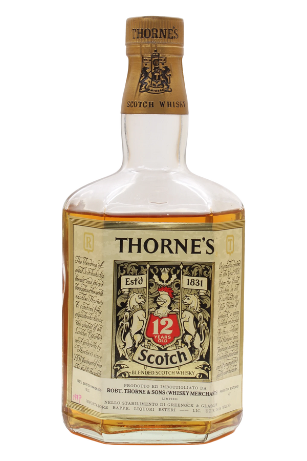 Thorne's 12 Year Old Blended Scotch Whisky Robt. Thorne & Sons