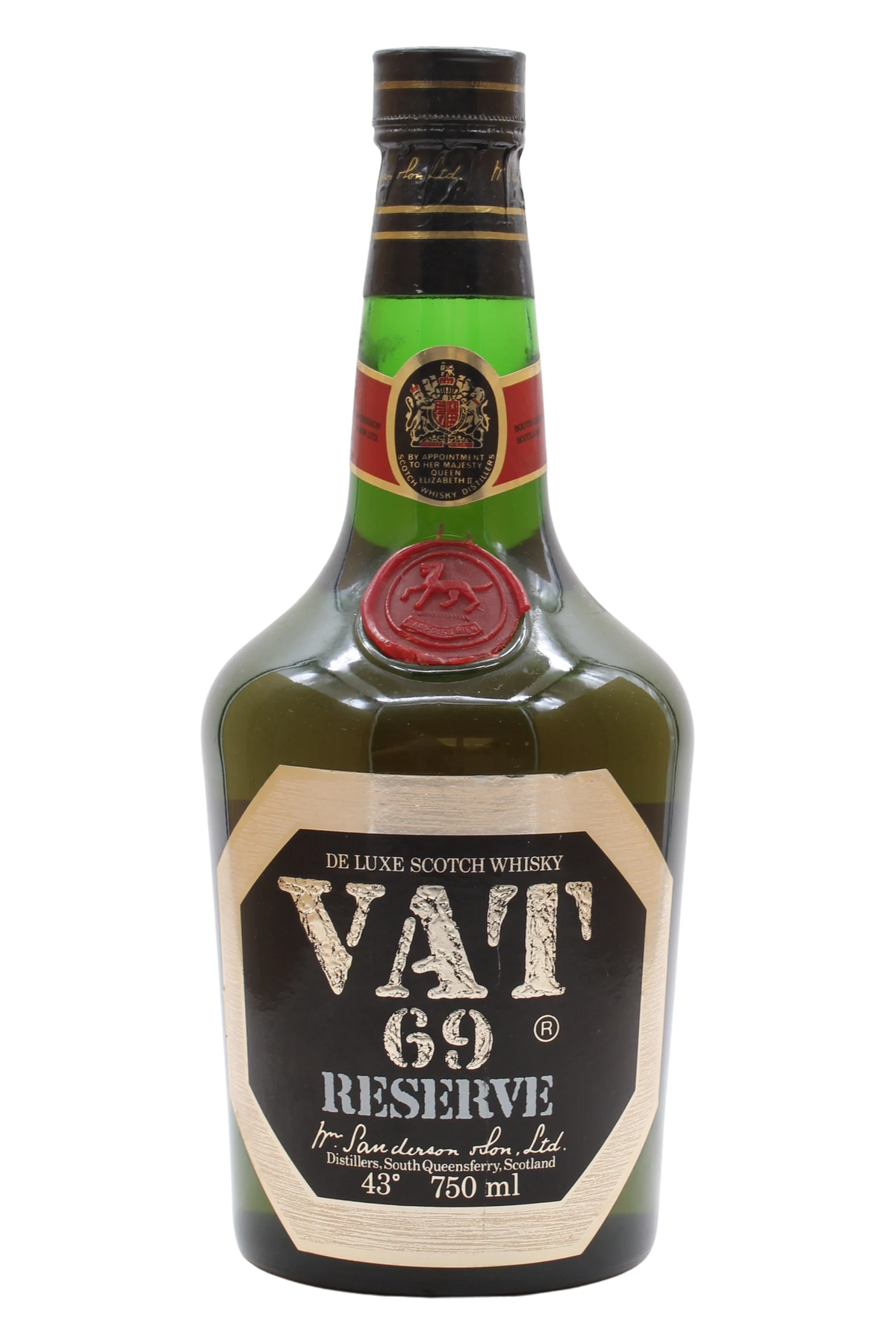 Bottiglia di VAT 69 Reserve De Luxe Scotch Whisky di Wm. Sanderson & Son
