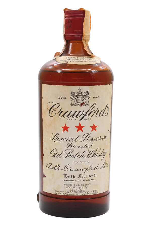 Crawford's 3 Star Special Reserve Blended Old Scotch Whisky A & A Crawford